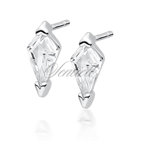 Silver (925) earrings with white zirconias