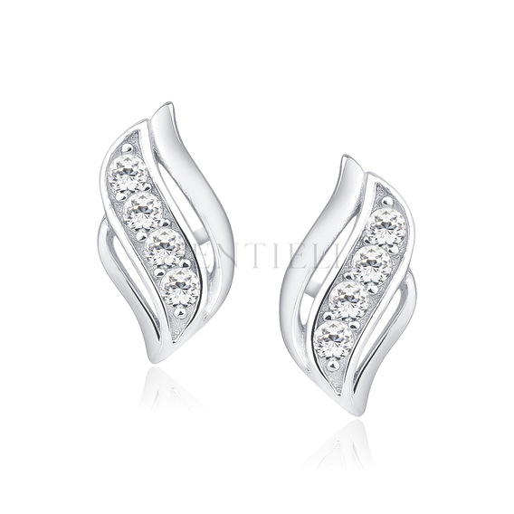 Silver (925) earrings with zirconia