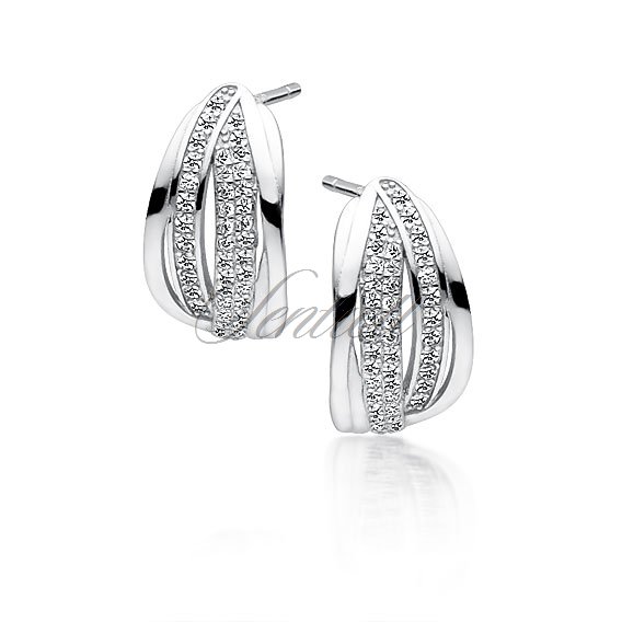 Silver (925) elegant earrings with zirconias