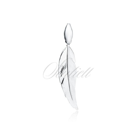Silver (925) elegant pendant - feather