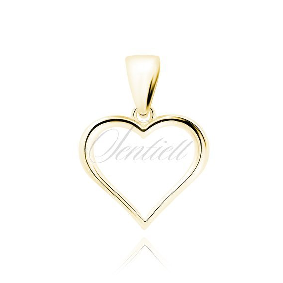 Silver (925) gold-plated charm - heart