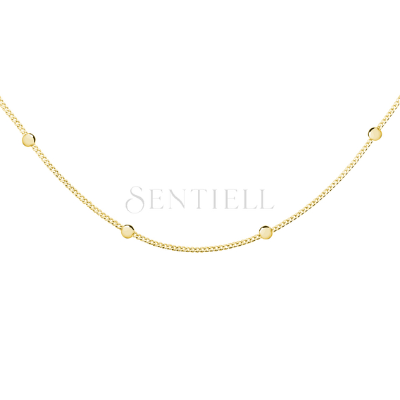 Silver (925) gold-plated choker necklace with balls