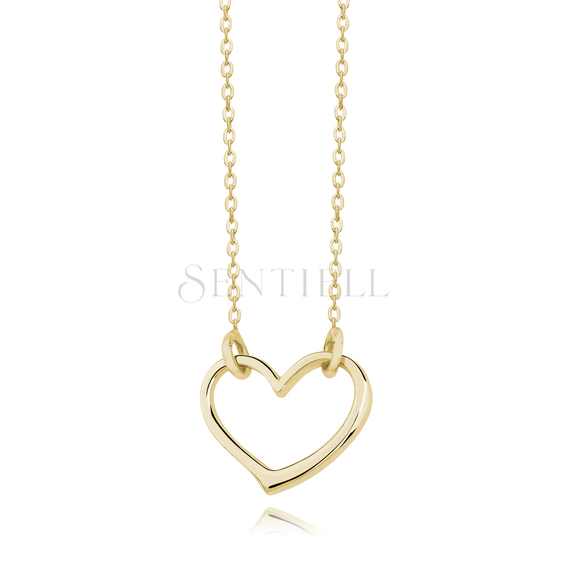 Silver (925) gold-plated choker necklace with heart