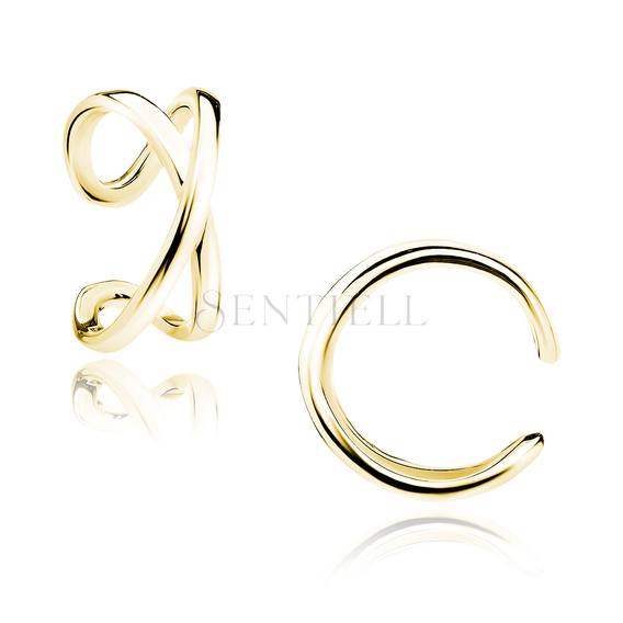 Silver (925) gold-plated criss-cross ear-cuff