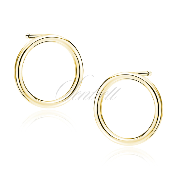 Silver (925) gold-plated earrings - circles