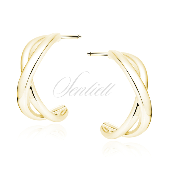 Silver (925) gold-plated earrings - infinity