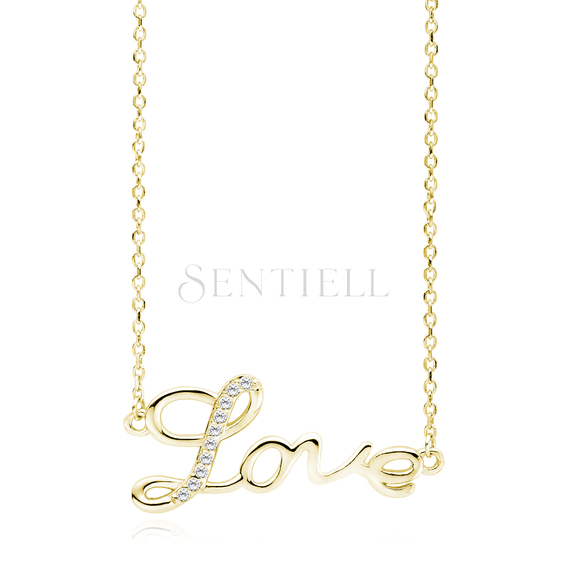 Silver (925) gold-plated necklace LOVE