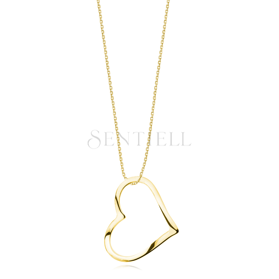 Silver (925) gold-plated necklace - heart