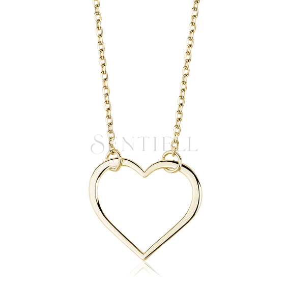 Silver (925) gold-plated necklace heart