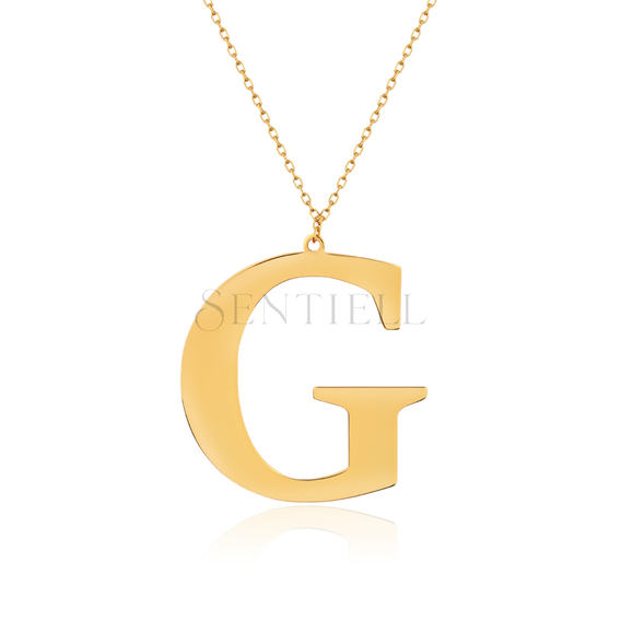Silver (925) gold-plated necklace - letter G