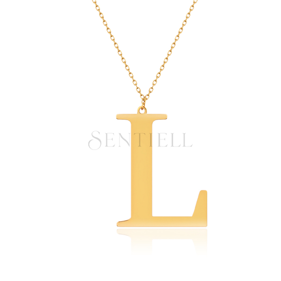 Silver (925) gold-plated necklace - letter L