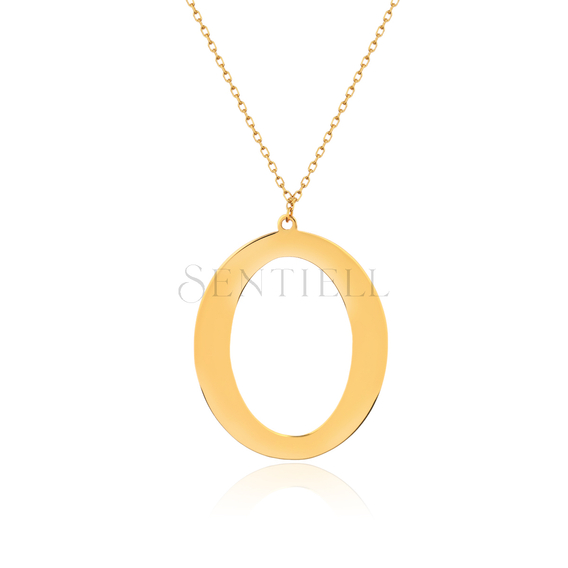 Silver (925) gold-plated necklace - letter O