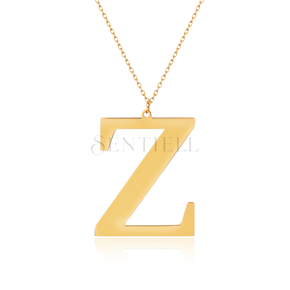 Silver (925) gold-plated necklace - letter Z