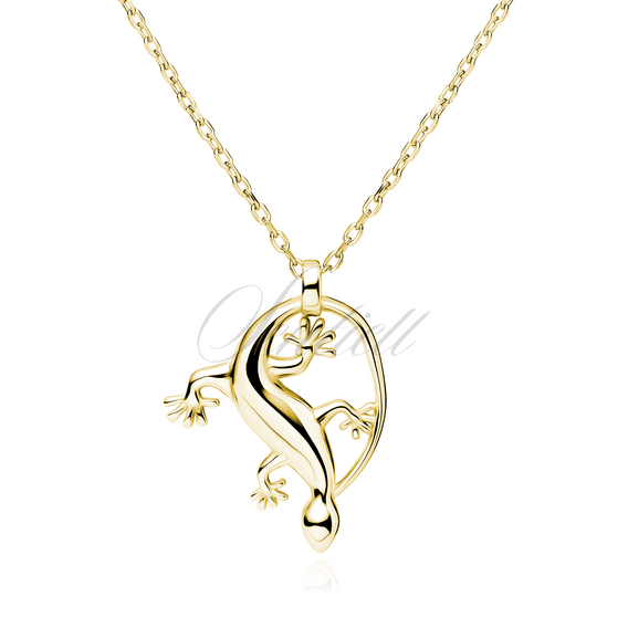 Silver (925) gold-plated necklace - lizard