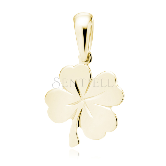 Silver (925) gold-plated pendant - four-leaf clover