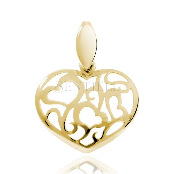 Silver (925) gold-plated pendant heart