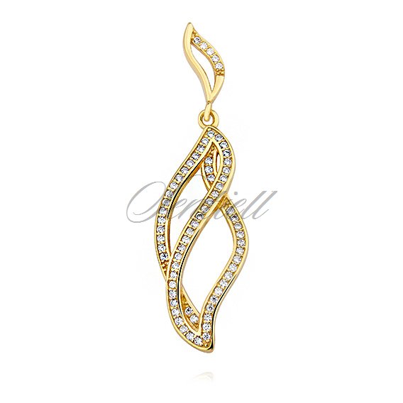 Silver (925) gold-plated pendant with zirconia