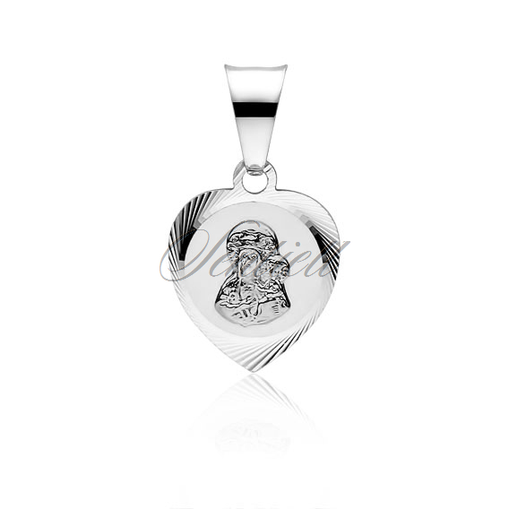 Silver (925) heart pendant Virgin Mary / Black Madonna