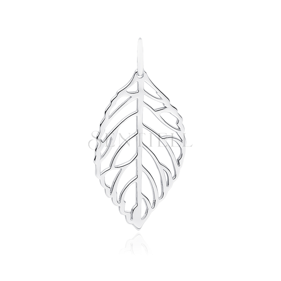 Silver (925) leaf pendant