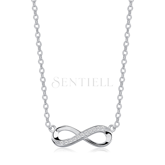 Silver (925) necklace Infinity with zirconia