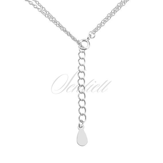 Silver (925) necklace - circles with zirconia
