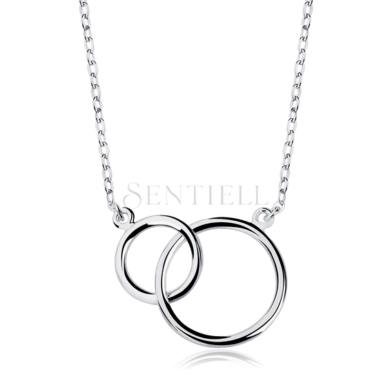 Silver (925) necklace connected circles