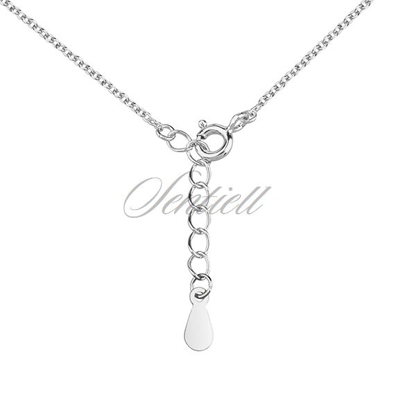 Silver(925) necklace  - crescent with zirconias