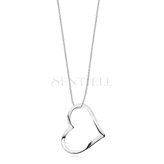 Silver (925) necklace - heart