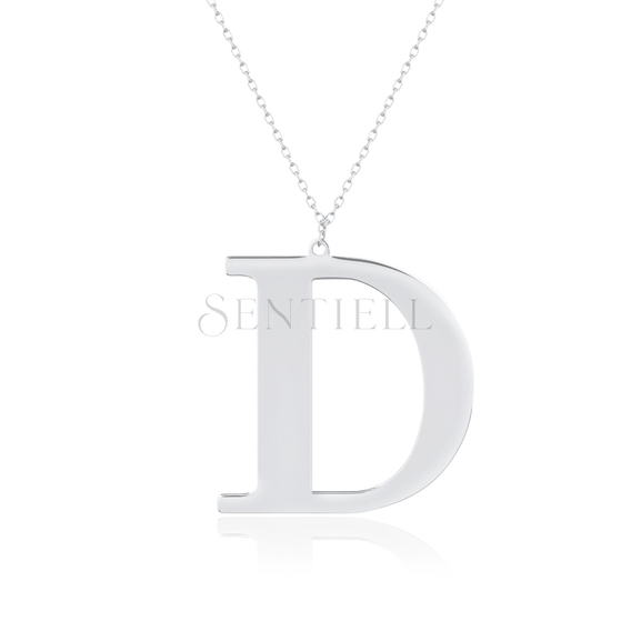Silver (925) necklace - letter D