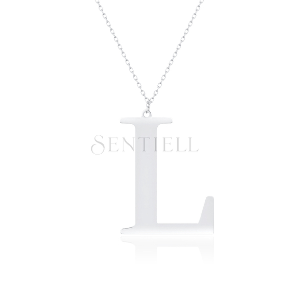 Silver (925) necklace - letter L