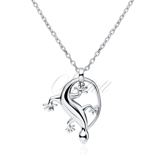 Silver (925) necklace - lizard