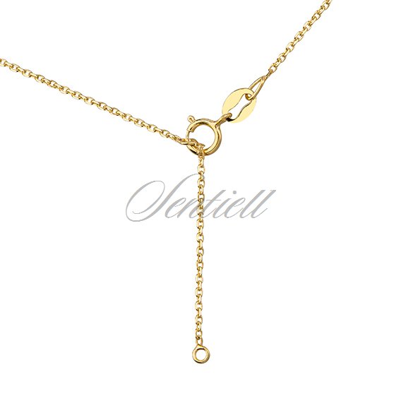 Silver (925) necklace - openwork circle, gold-plated