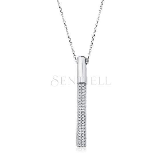 Silver (925) necklace with zirconia