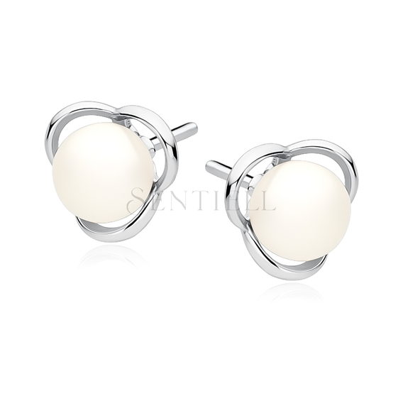 Silver (925) pearl earrings