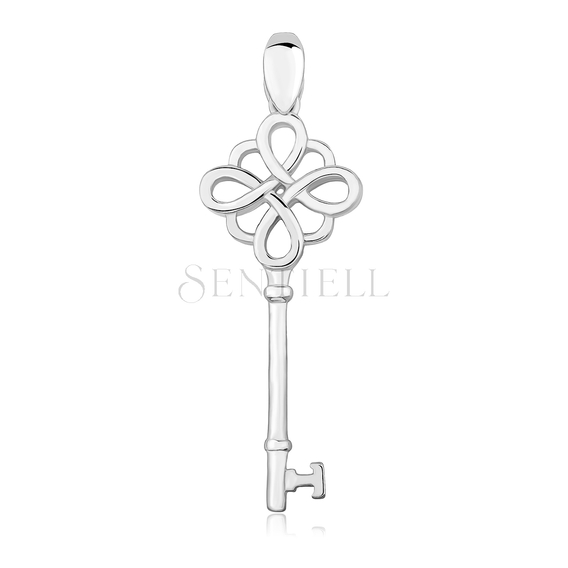 Silver (925) pendant - Heart key