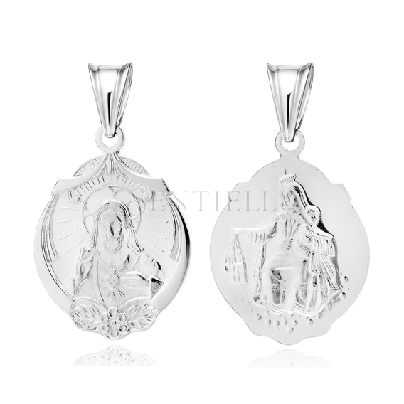 Silver (925) pendant Jesus Christ / Scapular Mary