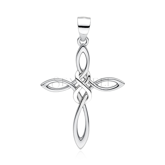 Silver (925) pendant cross with infinity sign