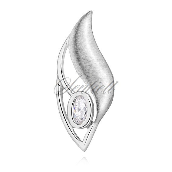 Silver (925) pendant with white zirconia