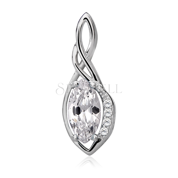 Silver (925) pendant with white zirconia