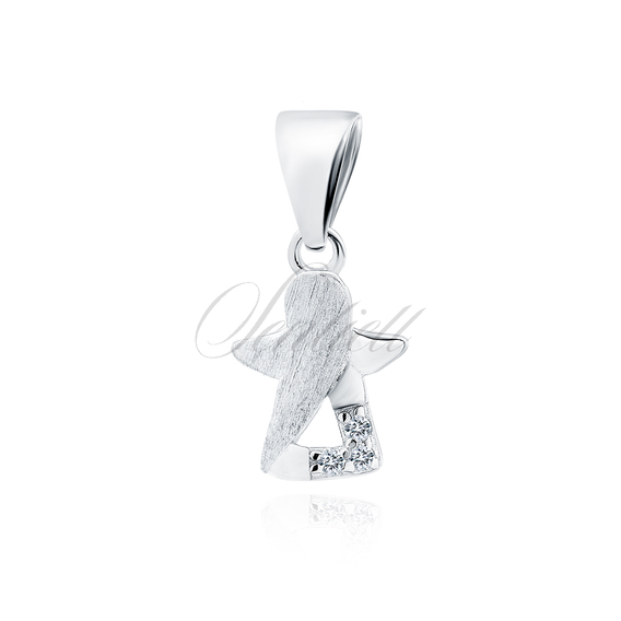 Silver (925) pendant with white zirconias - angel