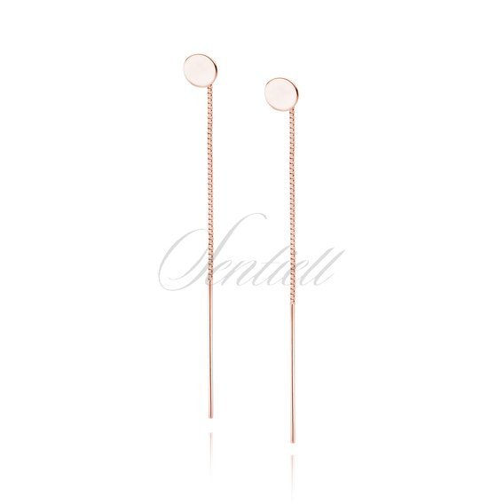 Silver (925) rose gold-plated earrings circles