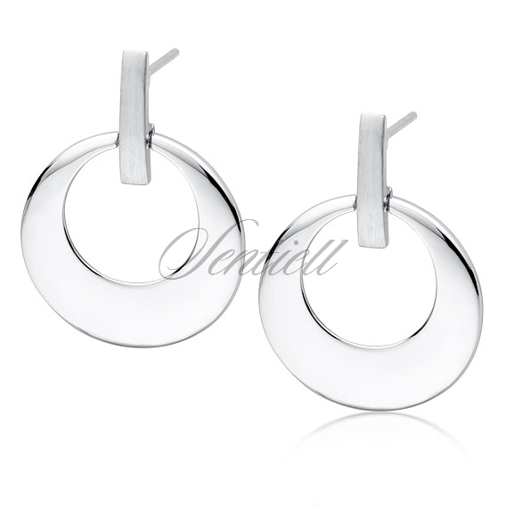 Silver (925) round elegant earrings