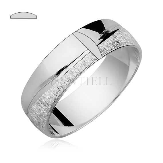 Silver (925) wedding ring, satin wave