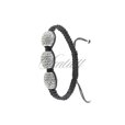 Rope bracelet (925) white oval