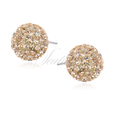 Silver (925) Earrings peach disco ball