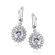 Silver (925) Earrings white zirconia