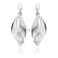 Silver (925) Earrings white zirconia