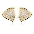 Silver (925) Earrings zirconia microsetting, gold-plated