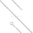 Silver (925) Venetian box chain - diamond-cut, rhodium-plated