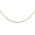 Silver (925) chain 8 sides snake  Ø 015 - gold-plated